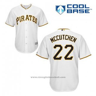 Maglia Baseball Uomo Pittsburgh Pirates Andrew Mccutchen 22 Bianco Home Cool Base