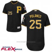 Maglia Baseball Uomo Pittsburgh Pirates Gregory Polanco Nero Flex Base Autentico Collection