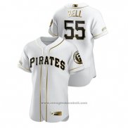 Maglia Baseball Uomo Pittsburgh Pirates Josh Bell Golden Edition Autentico Bianco