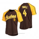 Maglia Baseball Uomo San Diego Padres Blake Snell Replica Button Down Raglan Marrone