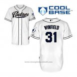 Maglia Baseball Uomo San Diego Padres Dave Winfield 31 Bianco Home Cool Base
