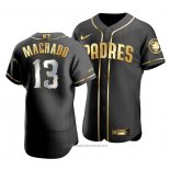 Maglia Baseball Uomo San Diego Padres Manny Machado Golden Edition Autentico Nero