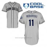 Maglia Baseball Uomo San Diego Padres Will Middlebrooks 11 Grigio Cool Base