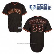 Maglia Baseball Uomo San Francisco Giants Brandon Crawford 35 Nero Cool Base