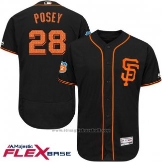 Maglia Baseball Uomo San Francisco Giants Buster Posey Nero Flex Base Autentico On Field