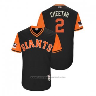 Maglia Baseball Uomo San Francisco Giants Chase D'arnaud 2018 LLWS Players Weekend Cheetah Nero