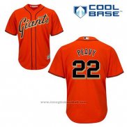 Maglia Baseball Uomo San Francisco Giants Jake Peavy 22 Arancione Alternato Cool Base