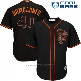 Maglia Baseball Uomo San Francisco Giants Nero Madison Bumgarner Cool Base Giocatore