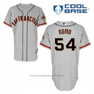 Maglia Baseball Uomo San Francisco Giants Sergio Romo 54 Grigio Cool Base