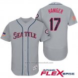 Maglia Baseball Uomo Seattle Mariners 2017 Stelle e Strisce Mitch Haniger Grigio Flex Base