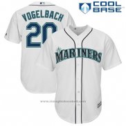 Maglia Baseball Uomo Seattle Mariners Dan Vogelbach Bianco Cool Base