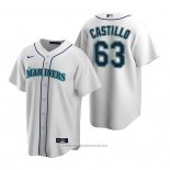 Maglia Baseball Uomo Seattle Mariners Diego Castillo Replica Home Bianco