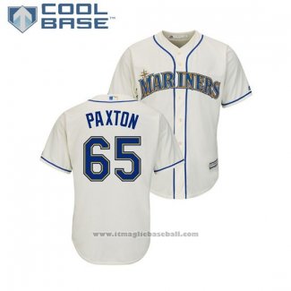 Maglia Baseball Uomo Seattle Mariners James Paxton Cool Base Alternato Crema