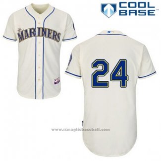 Maglia Baseball Uomo Seattle Mariners Ken Griffey 24 Crema Alternato Cool Base