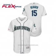 Maglia Baseball Uomo Seattle Mariners Kyle Seager 150 Anniversario Flex Base Bianco