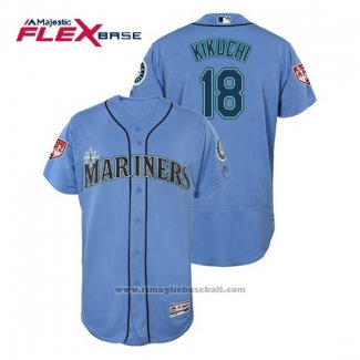 Maglia Baseball Uomo Seattle Mariners Yusei Kikuchi Flex Base Allenamento Primaverile 2019 Blu