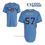 Maglia Baseball Uomo Tampa Bay Rays Jake Mcgee 57 Blu Alternato Cool Base