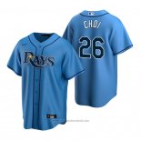 Maglia Baseball Uomo Tampa Bay Rays Ji Man Choi Replica Alternato Blu