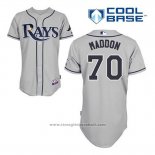 Maglia Baseball Uomo Tampa Bay Rays Joe Maddon 70 Grigio Cool Base