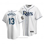 Maglia Baseball Uomo Tampa Bay Rays Manuel Margot Replica Primera 2020 Bianco