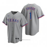 Maglia Baseball Uomo Texas Rangers Elvis Andrus Replica Road Grigio