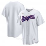 Maglia Baseball Uomo Texas Rangers Home Cooperstown Collection Bianco