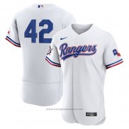 Maglia Baseball Uomo Texas Rangers Jackie Robinson Autentico Bianco