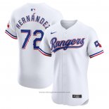 Maglia Baseball Uomo Texas Rangers Jonathan Hernandez Home Elite Bianco