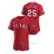 Maglia Baseball Uomo Texas Rangers Jose Leclerc Autentico 2020 Alternato Rosso