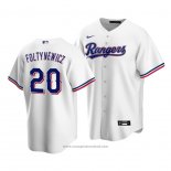 Maglia Baseball Uomo Texas Rangers Mike Foltynewicz Replica Home Bianco