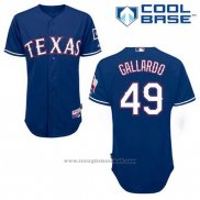 Maglia Baseball Uomo Texas Rangers Yovani Gallardo 49 Blu Alternato Cool Base
