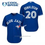 Maglia Baseball Uomo Toronto Blue Jays Josh Donaldson 20 Blu Alternato Cool Base