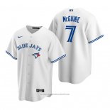Maglia Baseball Uomo Toronto Blue Jays Reese Mcguire Replica Home Bianco Blu
