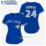 Maglia Baseball Uomo Toronto Blue Jays Ricky Romero 24 Blu Cool Base