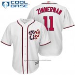 Maglia Baseball Uomo Washington Nationals 11 Ryan Zimmerman Bianco 2017 Cool Base