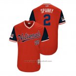 Maglia Baseball Uomo Washington Nationals Adam Eaton 2018 LLWS Players Weekend Spanky Rosso