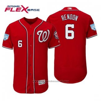 Maglia Baseball Uomo Washington Nationals Anthony Rendon Flex Base Allenamento Primaverile 2019 Rosso