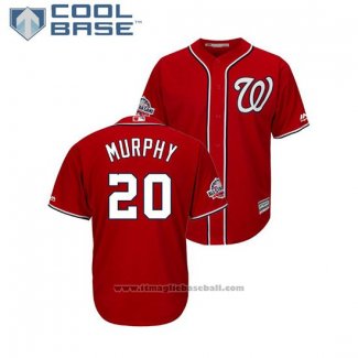 Maglia Baseball Uomo Washington Nationals Daniel Murphy 2018 All Star Cool Base Scarlet