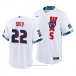 Maglia Baseball Uomo Washington Nationals Juan Soto 2021 All Star Replica Bianco