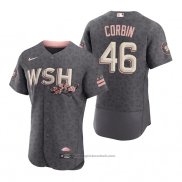 Maglia Baseball Uomo Washington Nationals Patrick Corbin 2022 City Connect Autentico Grigio