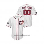 Maglia Baseball Uomo Washington Nationals Personalizzate 2019 Cool Base Alternato Bianco