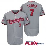 Maglia Baseball Uomo Washington Nationals Trea Turner Grigio 2018 All Star Flex Base