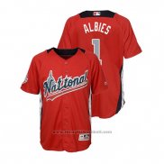 Maglia Baseball Bambino All Star Ozzie Albies 2018 Home Run Derby National League Rosso