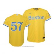 Maglia Baseball Bambino Boston Red Sox Eduardo Rodriguez 2021 City Connect Replica Or