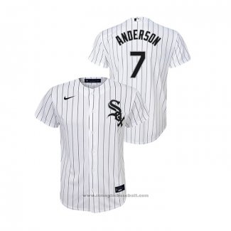 Maglia Baseball Bambino Chicago White Sox Tim Anderson Replica Primera Bianco