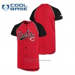 Maglia Baseball Bambino Cincinnati Reds Personalizzate Stitches Rosso Nero