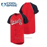 Maglia Baseball Bambino Los Angeles Angels Personalizzate Stitches Rosso Blu