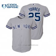 Maglia Baseball Bambino New York Yankees Gleyber Torres Cool Base Road Grigio