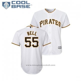 Maglia Baseball Bambino Pittsburgh Pirates Josh Bell Cool Base Home Bianco