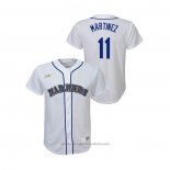 Maglia Baseball Bambino Seattle Mariners Edgar Martinez Cooperstown Collection Home Bianco